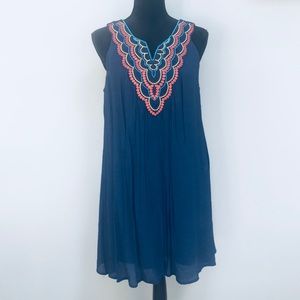 Embroidered short length dress